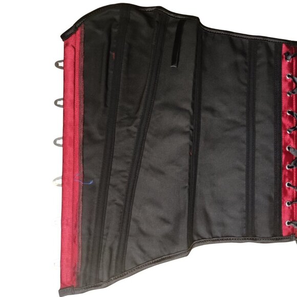 💜 NWT Red Sparkle Overbust Corset and Thong Set - Picture 6 of 9